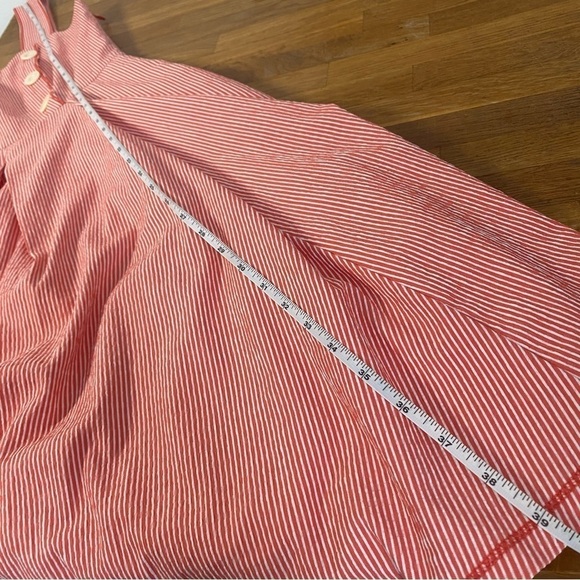 Adolfo Dominguez Red and White Stripe Button Front Mini Dress Size EU 38 - Picture 11 of 13